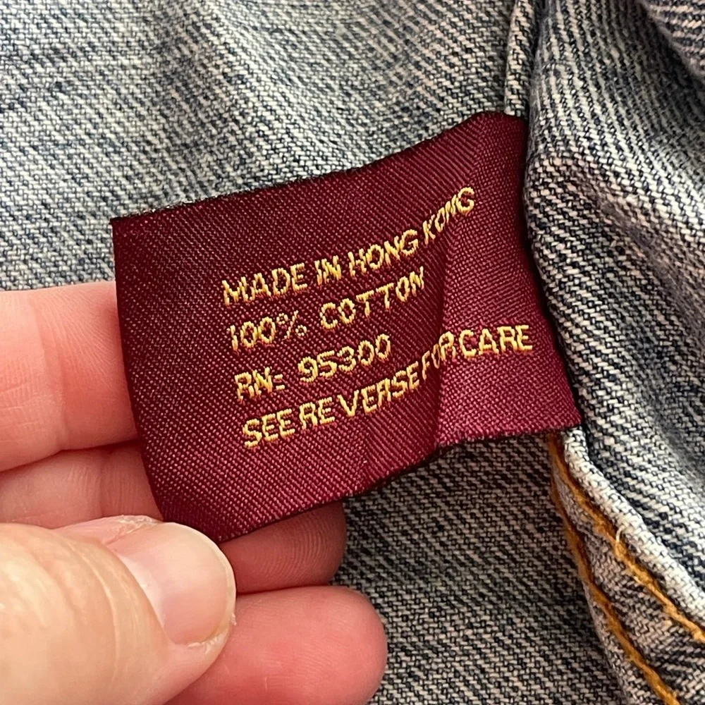 Vintage denim gear thick jean trucker jacket